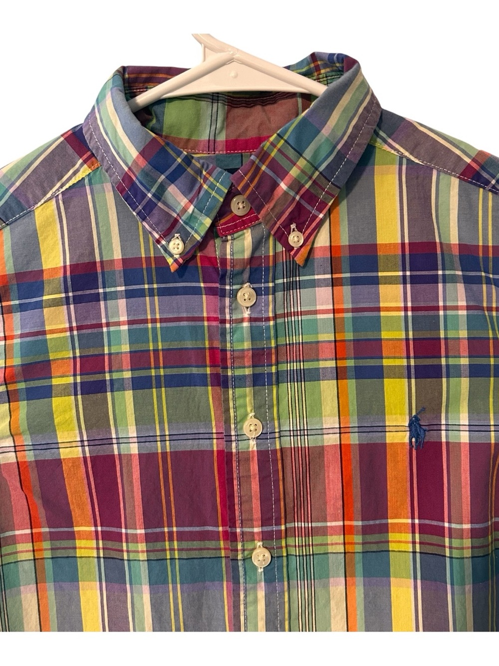 Ralph Lauren Plaid Long Sleeve Button-Down Shirt 10/12